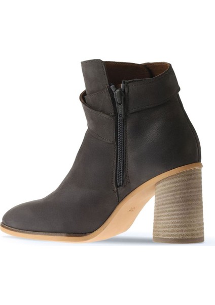 Gri Koyu Nubuk Kadın Topuklu Bot 01WR5500 01WR5500 indirimleri