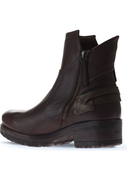 Bordo Kahverengi Deri Kadın Topuklu Bot 01WV0901 01WV0901 indirimleri