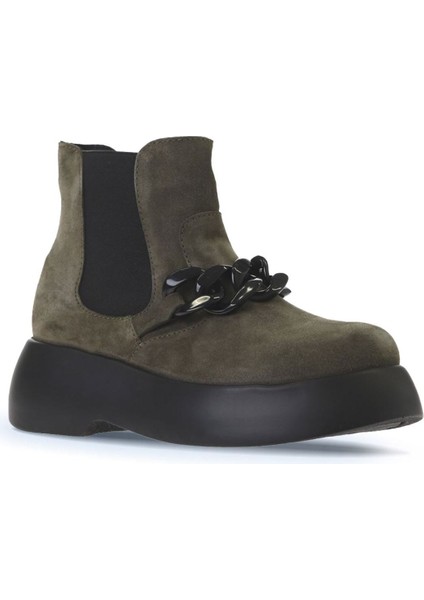Haki Süet Kadın Dolgu Topuklu Bot 01WV5300 01WV5300 modelleri