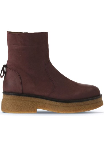 Bordo Koyu Nubuk Kadın Düz Bot 01WV0202 01WV0202 fiyatları