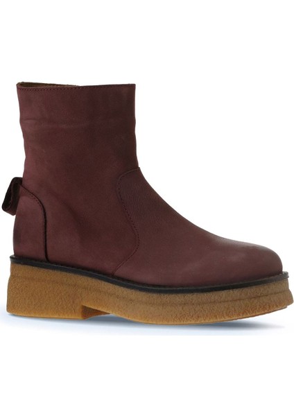 Bordo Koyu Nubuk Kadın Düz Bot 01WV0202 01WV0202 modelleri