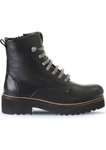 Siyah Gri Deri Kadın Düz Bot 01WT0813 01WT0813 fiyatları