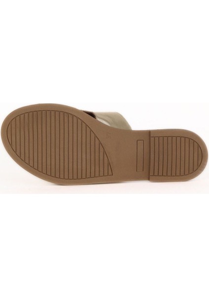 Altın Parlak Deri Kadın Düz Terlik 01WA5705 01WA5705 indirimleri