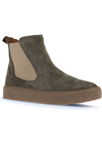 Haki Süet Kadın Düz Bot 01WT3206 01WT3206 modelleri