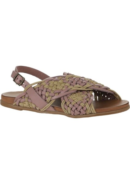 Pudra Deri Kadın Düz Sandalet 01WU4248 01WU4248 modelleri