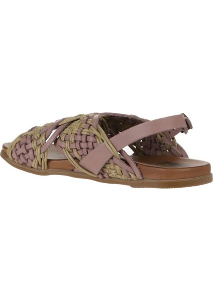 Pudra Deri Kadın Düz Sandalet 01WU4248 01WU4248 indirimleri