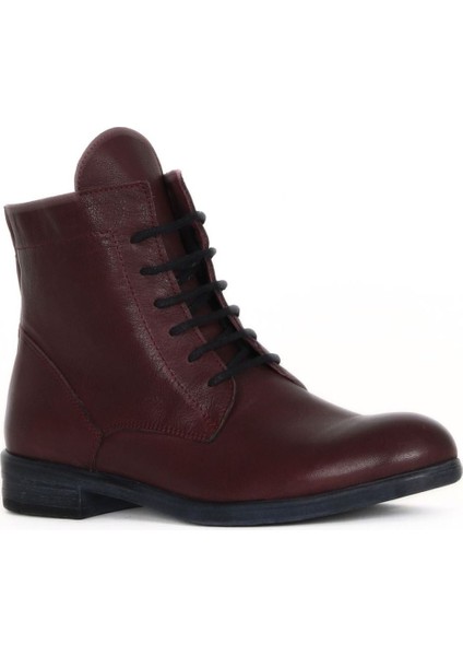 Bordo Deri Kadın Düz Bot 01WR4600 01WR4600 fiyatları