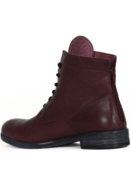 Bordo Deri Kadın Düz Bot 01WR4600 01WR4600 fırsatları
