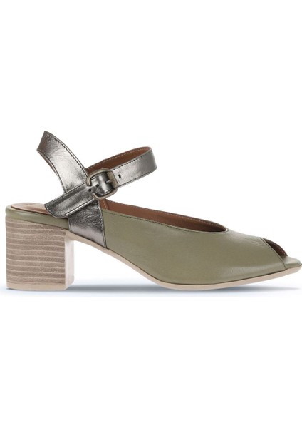 Haki Multi Deri Kadın Topuklu Sandalet 01WA2811 01WA2811