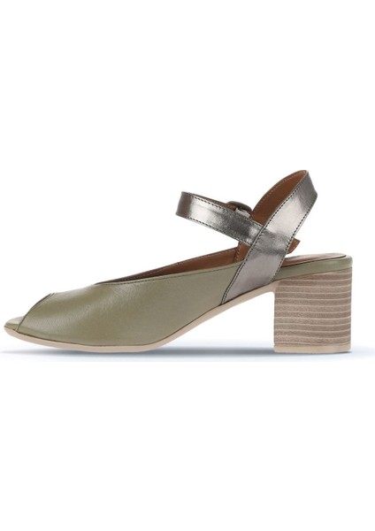 Haki Multi Deri Kadın Topuklu Sandalet 01WA2811 01WA2811 modelleri