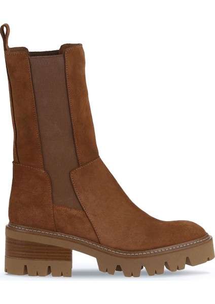 Taba Açık Süet Kadın Topuklu Bot 01WV3308 01WV3308