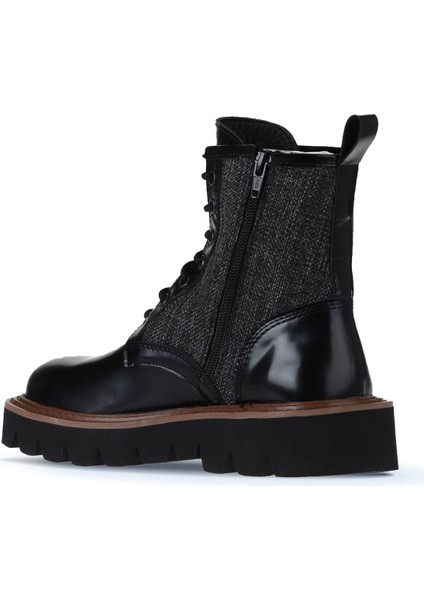 Siyah Açma Deri Kadın Düz Bot 01WV10201 01WV10201 fırsatları