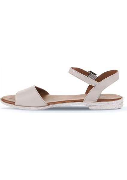 Gri Deri Kadın Düz Sandalet 01WN5003 01WN5003 modelleri