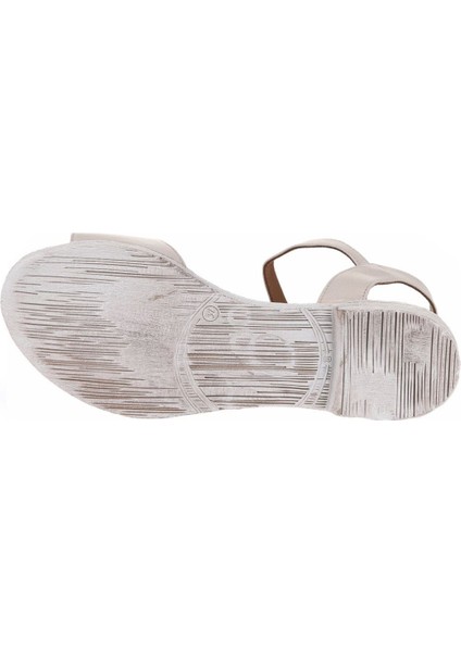 Gri Deri Kadın Düz Sandalet 01WN5003 01WN5003 indirimleri