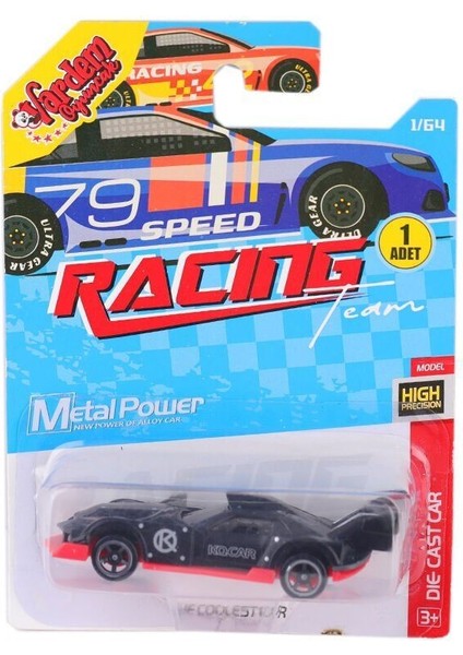 ZQ11311 -Vardem Kartela Metal Tekli Araba 1:64