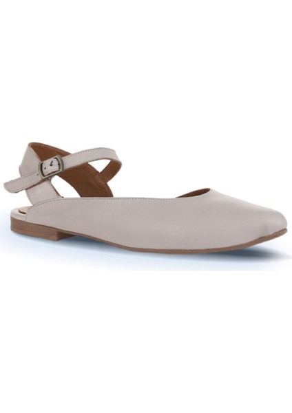 Gri Deri Kadın Düz Sandalet 01WA3310 01WA3310 fiyatları