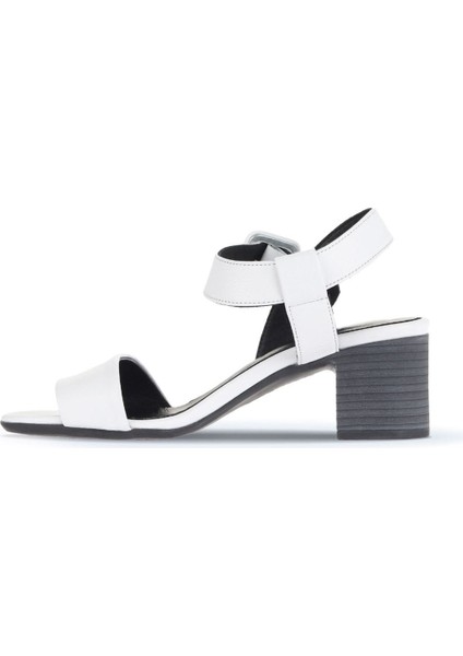 Beyaz Deri Kadın Topuklu Sandalet 01WA2805 01WA2805 modelleri