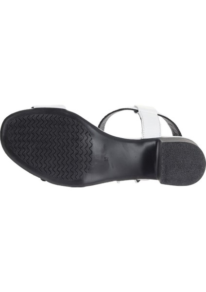 Beyaz Deri Kadın Topuklu Sandalet 01WA2805 01WA2805 indirimleri