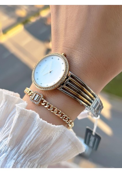 2 Yıl Garantili Çelik Kasa ve Kordon 5 Atm Suya Dayanıklı Kadın Kol Saati+Bileklik Ac.01 modelleri