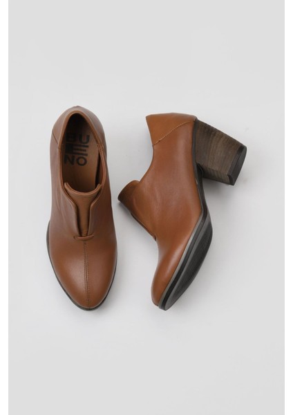 Kahverengi Deri Kadın Topuklu Ayakkabı 01WP4207 01WP4207 fiyatları