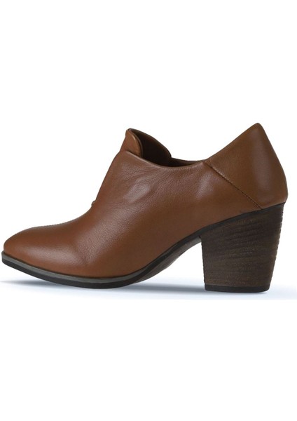 Kahverengi Deri Kadın Topuklu Ayakkabı 01WP4207 01WP4207 indirimleri