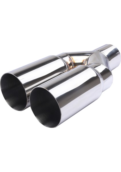 Evrensel 63MM Giriş 76MM Çıkış Çift Silindir Paslanmaz Çelik Egzoz Kuyruk Borusu Susturucusu Araba Egzoz Sistemi Için (Yurt Dışından) fiyatları