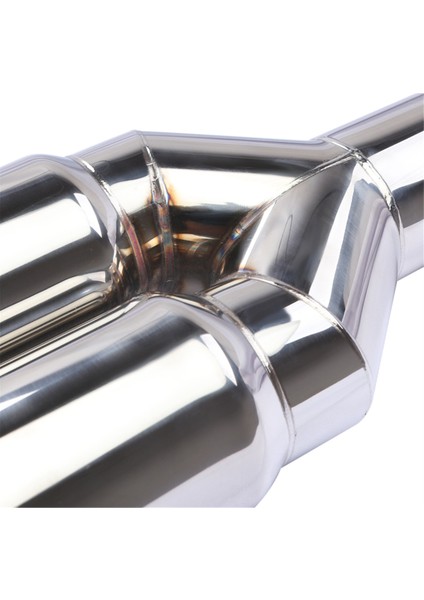 Evrensel 63MM Giriş 76MM Çıkış Çift Silindir Paslanmaz Çelik Egzoz Kuyruk Borusu Susturucusu Araba Egzoz Sistemi Için (Yurt Dışından) fırsatları