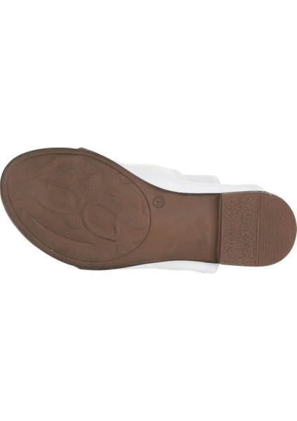 Beyaz Deri Kadın Parmak Arası Terlik 01WJ2226 01WJ2226 indirimleri