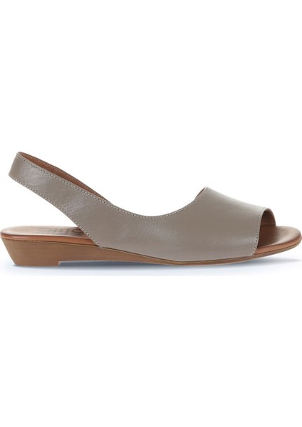Gümüş Deri Kadın Düz Sandalet 01WA4400 01WA4400
