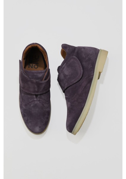 Mor Süet Kadın Düz Bot 01WT3312 01WT3312