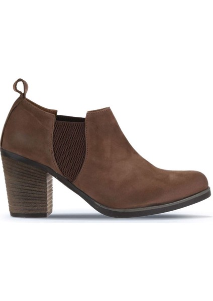 Kahverengi Nubuk Kadın Topuklu Bot 01WP1506 01WP1506