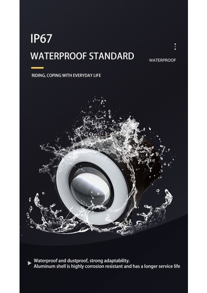 Offroad sis lambası sarı-beyaz 7 renk gündüz ledli dönerli set 12-60V / LASS372