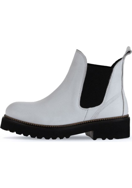 Beyaz Flotter Deri Kadın Düz Bot 01WT0801 01WT0801 fırsatları