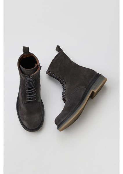 Gri Süet Kadın Düz Bot 01WT3100 01WT3100