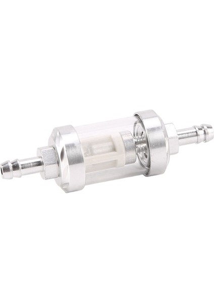 2 Adet Evrensel Krom Yakıt Benzin Ham Petrol Motor Sıralı Filtre 5/16 Inç 8mm Gümüş Motosikletler Için (Yurt Dışından) fırsatları