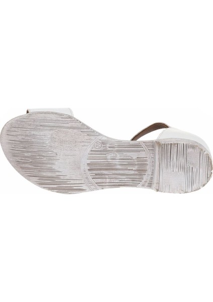 Beyaz Deri Kadın Düz Sandalet 01WN5004 01WN5004 indirimleri