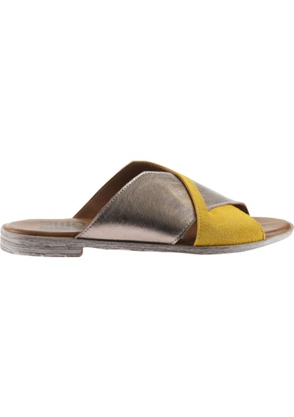 Sarı Gri Süet-Deri Kadın Düz Terlik 01WU3000 01WU3000 fiyatları