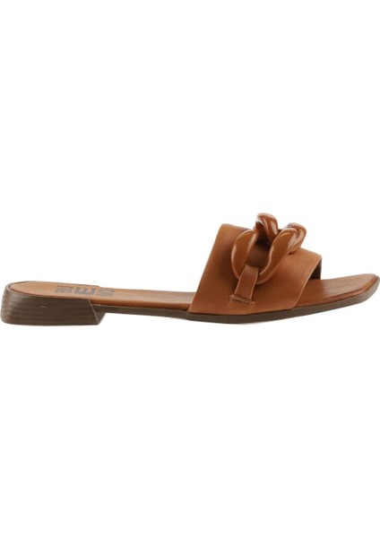 Taba Deri Kadın Düz Terlik 01WU1815 01WU1815 fiyatları