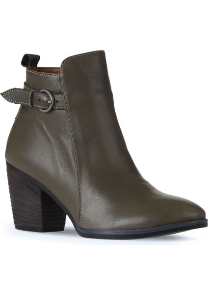 Haki Deri Kadın Topuklu Bot 01WP4209 01WP4209 modelleri