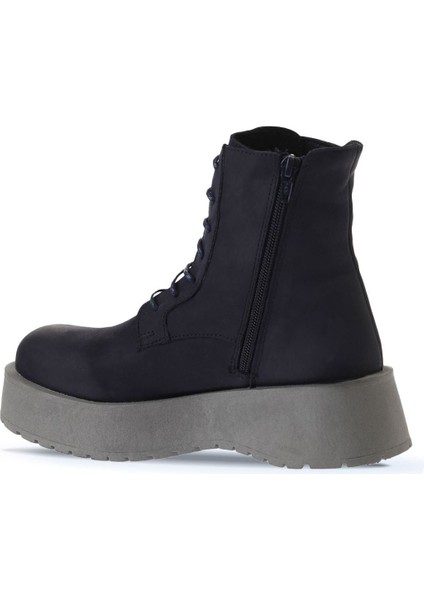 Lacivert Nubuk Kadın Dolgu Topuklu Bot 01WV1305 01WV1305 indirimleri