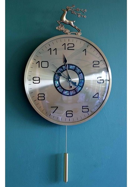 Geyikli Duvar Saati Sarkaçlı ALK1585 Dekoratif Hediyelik fiyatları