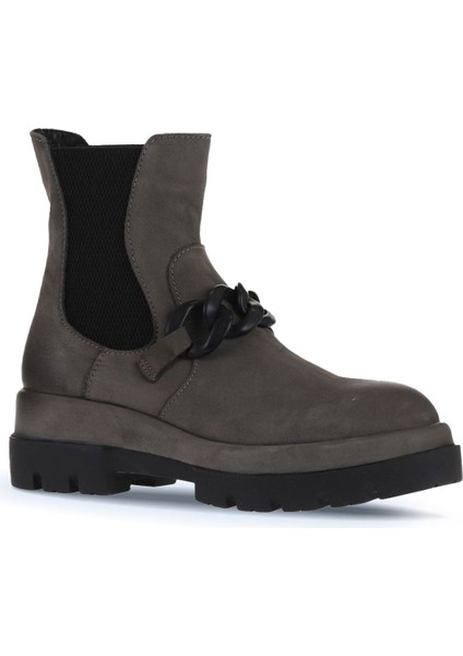 Gri Koyu Nubuk Kadın Topuklu Bot 01WV2910 01WV2910 modelleri