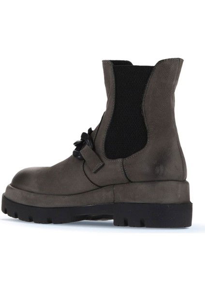 Gri Koyu Nubuk Kadın Topuklu Bot 01WV2910 01WV2910 indirimleri