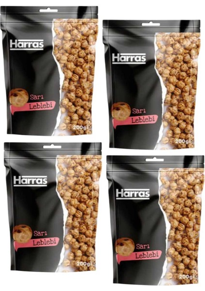 Yerli Geleneksel Çifte Kavrulmuş Sarı Leblebi 4 Adet x 200 gr