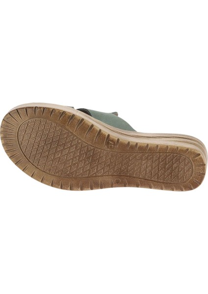 Yeşil Açık Alf Süet Kadın Dolgu Topuklu Terlik 01WA4703 01WA4703 indirimleri