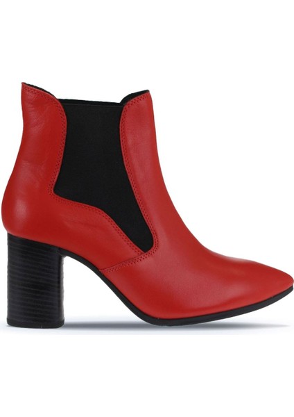 Kırmızı Deri Kadın Topuklu Bot 01WP1003 01WP1003 fiyatları