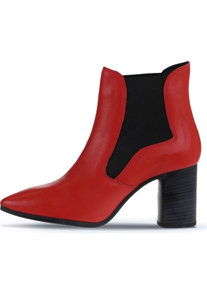 Kırmızı Deri Kadın Topuklu Bot 01WP1003 01WP1003 fırsatları