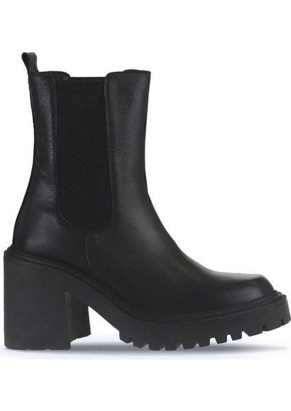 Siyah Deri Kadın Topuklu Bot 01WV5400 01WV5400