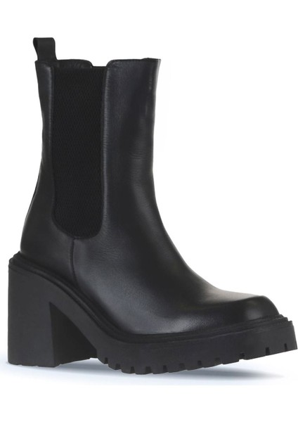 Siyah Deri Kadın Topuklu Bot 01WV5400 01WV5400 fiyatları