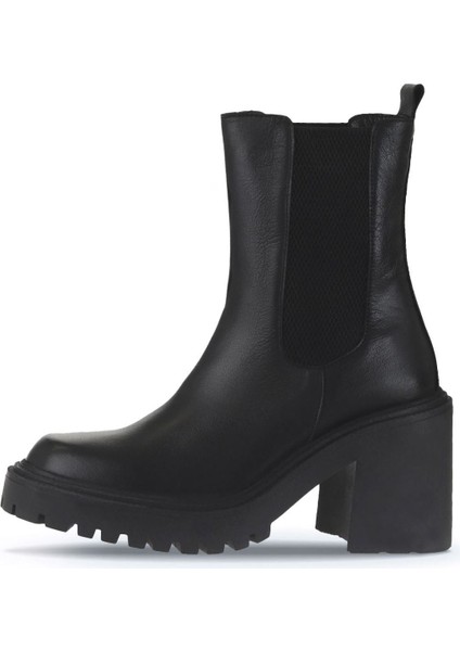 Siyah Deri Kadın Topuklu Bot 01WV5400 01WV5400 modelleri